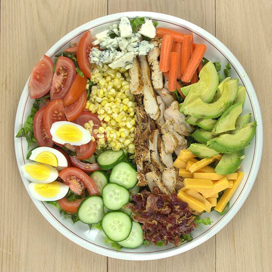 Cobb Salad with Ranch Dressing - Recipe photo by agourmetfoodblog