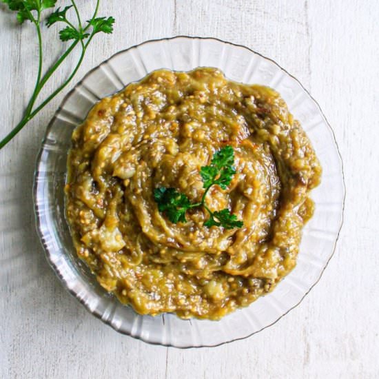 Roasted Eggplant or Baigan Choka - Recipe photo by OffTheWheatenPath