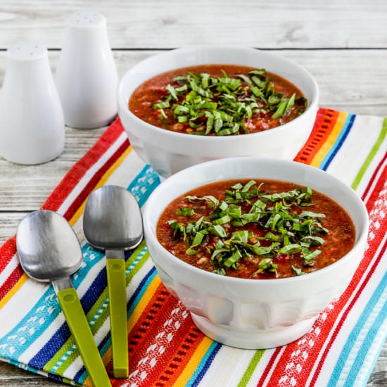Gazpacho - Recipe photo by kalynskitchen