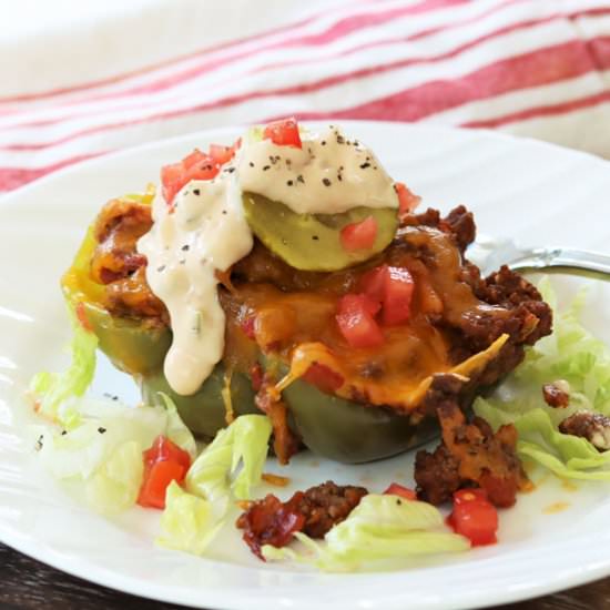 cheeseburger stuffed peppers - Recipe photo by seekinggoodeats