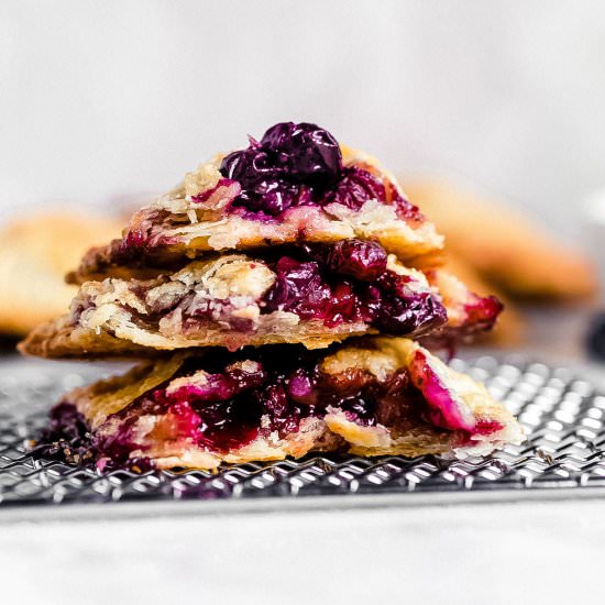 Blueberry Peach Walnut Hand Pies - Recipe photo by trufflesandtrends