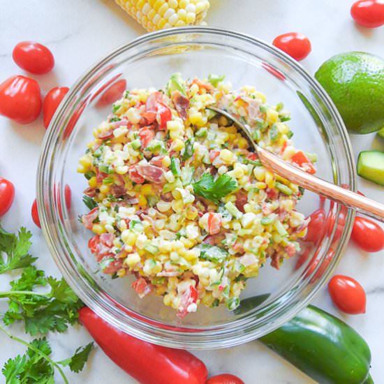 Corn Salad with Lime Dressing - Recipe photo by House of Elyn Ryn