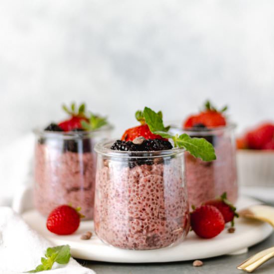Roasted Strawberry Chia Pudding - Recipe photo by Alifedelicious