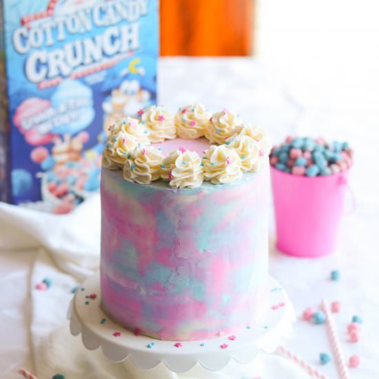 Cotton Candy Cap'n Crunch Cake - Recipe photo by A baJillian Recipes