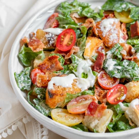 BLT Panzanella Salad - Recipe photo by SprinklesandSeaSalt