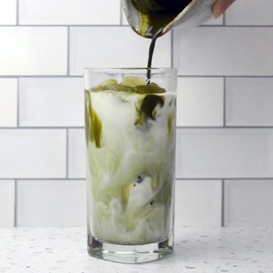 Iced Matcha Latte - Recipe photo by Jaja Bakes