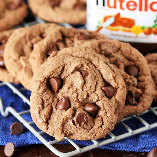 Nutella Chocolate Chip Cookies - Recipe photo by thekitchenismyplayground