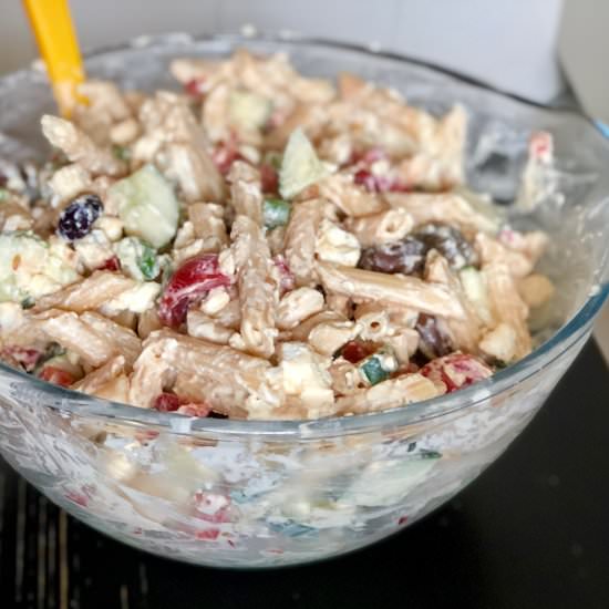 Greek Pasta Salad - Recipe photo by Jennyblogs