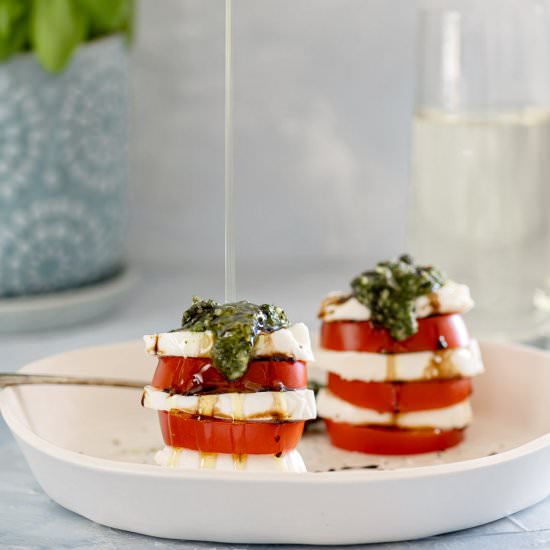 Caprese Salad Stacks - Recipe photo by foodiegirlchicago