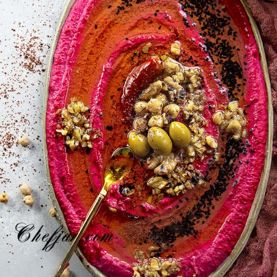 Beet Hummus - Recipe photo by Chefjar