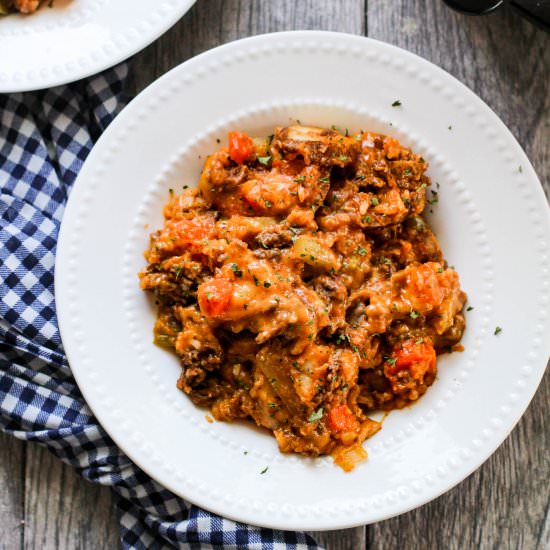 Kitchen Sink Crockpot Casserole - Recipe photo by familyfreshmeals