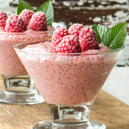 Raspberry Chia Pudding - Recipe photo by plantedandpicked