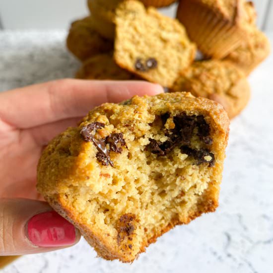 Healthy Chocolate Chip Muffins - Recipe photo by frozen_bananas_