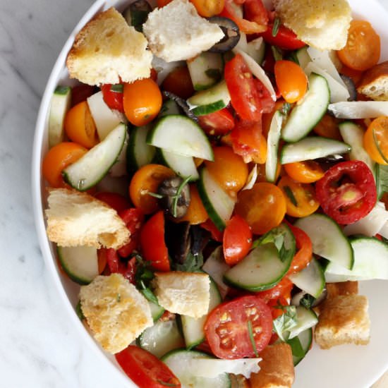 Panzanella Salad - Recipe photo by Pallet and Pantry