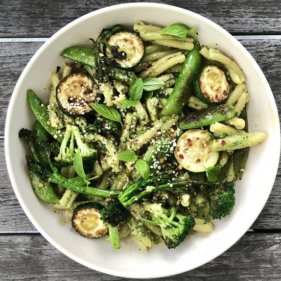 nuts & seeds plant-based pesto - Recipe photo by Jackie Newgent
