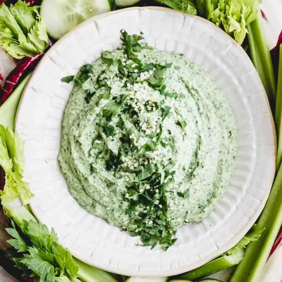 White Bean Dip with Herbs - Recipe photo by The Green Creator