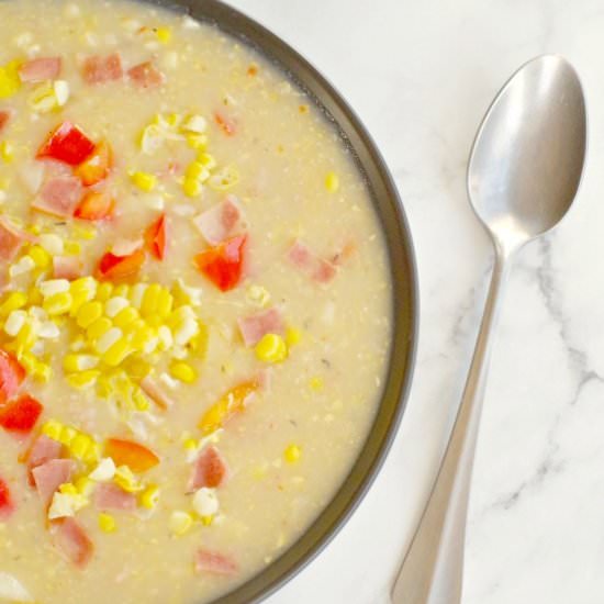 Corn Chowder Soup - Recipe photo by Food Meanderings