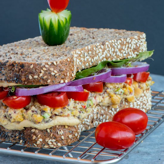 Vegan Chickpea Tuna Sandwich - Recipe photo by plantedandpicked