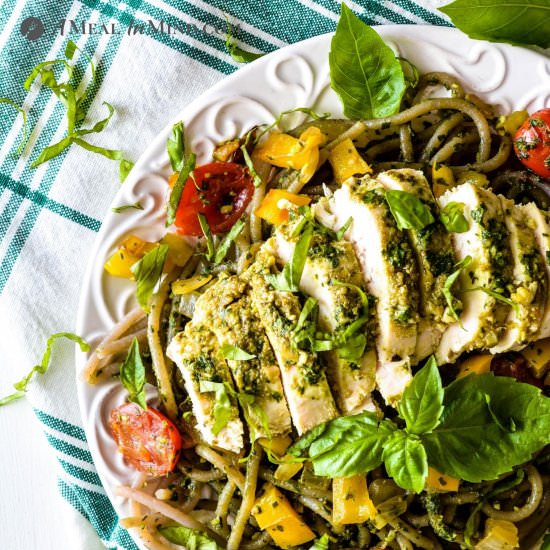 Chicken Pesto Pasta GF, DF - Recipe photo by a meal in mind