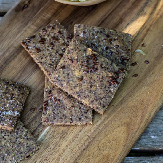 Easy Peasy Flax Seed Crackers - Recipe photo by Lifeandlemons