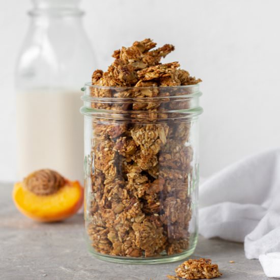 Almond Butter Granola - Recipe photo by EatPlantily