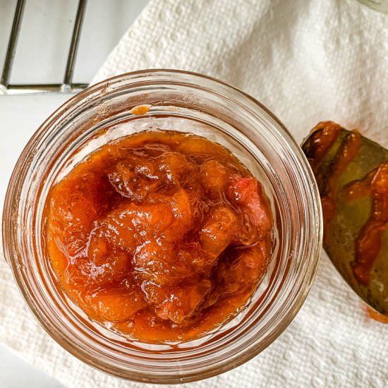 Peach, Strawberry & Maple Jam - Recipe photo by NotEntirelyAverage