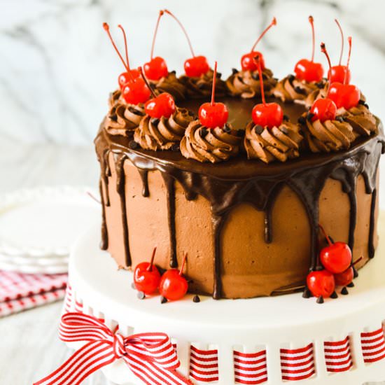 Cherry Chocolate Chip Cake - Recipe photo by TheCakeChica