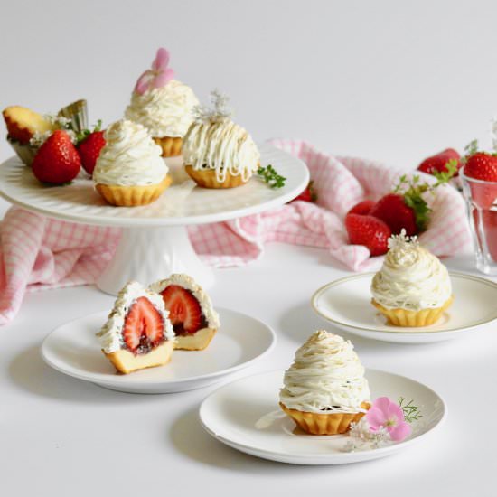 strawberry daifuku mont blanc - Recipe photo by tentimestea