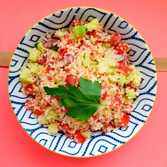 Taboulé : couscous salad - Recipe photo by Melamy