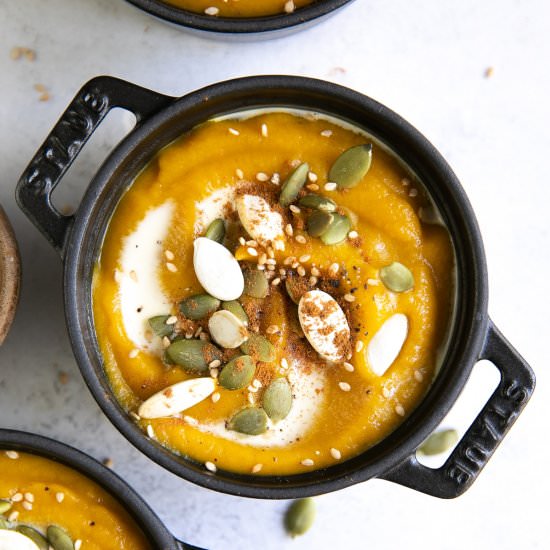 Curried Butternut Squash Soup - Recipe photo by theforkedspoon
