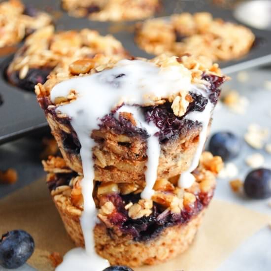 Baked Blueberry Oatmeal Cups - Recipe photo by erinliveswhole