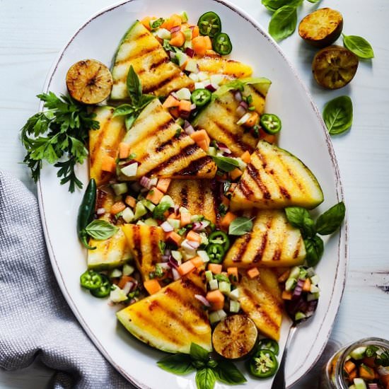 grilled yellow watermelon - Recipe photo by Give it Some Thyme