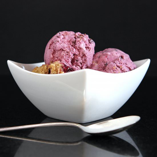 Blackberry Ice Cream – No Churn - Recipe photo by glutenfreealchemist
