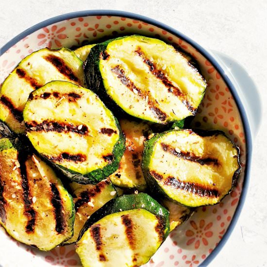 Griddled Courgettes / Zucchini - Recipe photo by FeastGloriousFeast