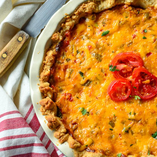 Pimento Cheese Tomato Pie - Recipe photo by thisishowicook