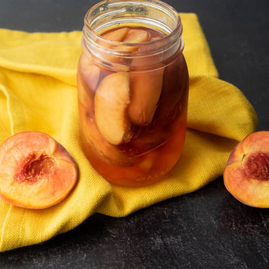 Fresh Peach Infused Vodka - Recipe photo by JawnsICooked