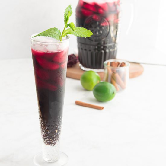 Agua de Jamaica (Hibiscus Iced Tea) - Recipe photo by senseandedibility