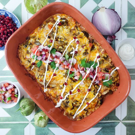 Hatch Chile Enchiladas - Recipe photo by southernandmodern.com