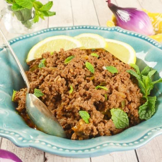 Weeknight Beef Keema Curry - Recipe photo by MyIndianStove