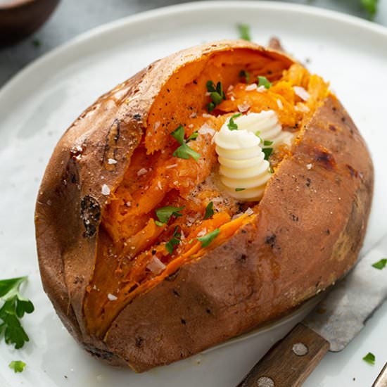Baked Sweet Potato - Recipe photo by bellyfull
