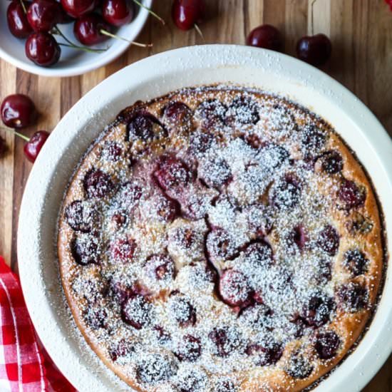 Cherry Almond Clafoutis - Recipe photo by the food blog
