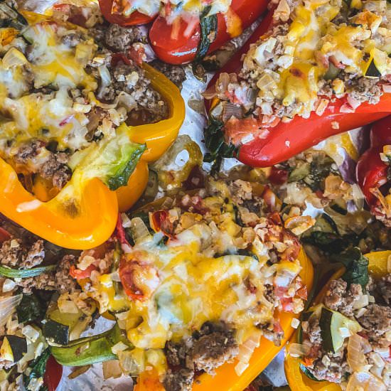 Veggie Loaded Stuffed Bell Peppers - Recipe photo by survivingmomday