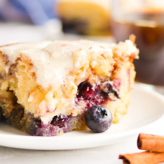 Blueberry Cinnamon Roll Cake - Recipe photo by A baJillian Recipes