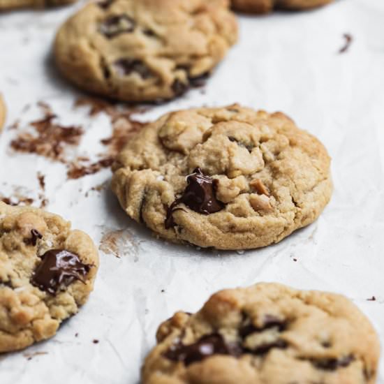 Peanut Butter Choc Chip Cookies - Recipe photo by My Goodness Kitchen