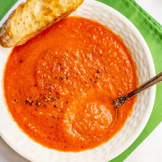 Creamy tomato soup - Recipe photo by Family Food on the Table