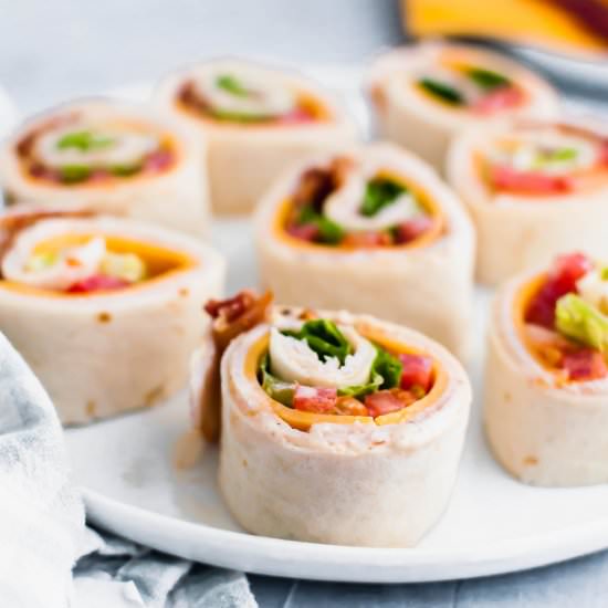 Turkey Club Pinwheels - Recipe photo by megseverydayindulgence