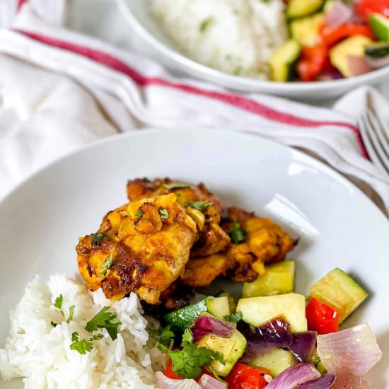 Air Fryer Jamaican Style Curry Chicken - Recipe photo by Real Food with Sarah