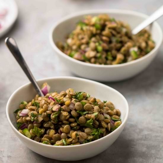 Mediterranean lentil salad - Recipe photo by lifestyleofafoodie