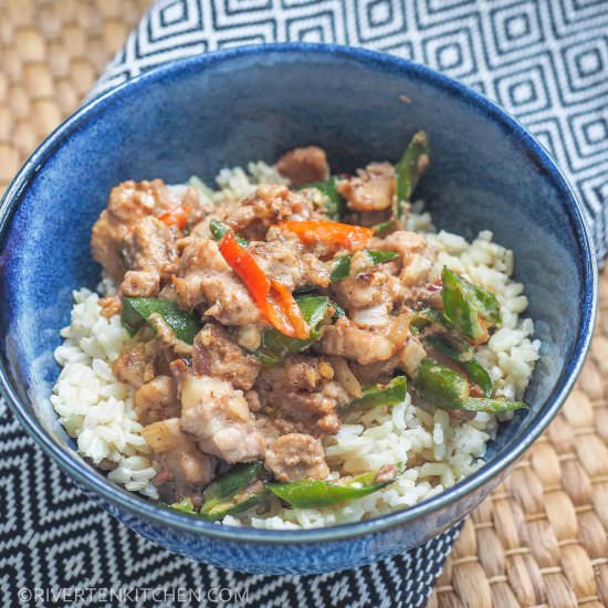 Pork Belly Bicol Express - Recipe photo by Rivertenkitchen
