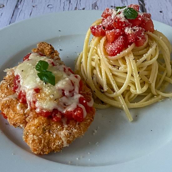 Crispy Chicken Parmesan - Recipe photo by Italian Kitchen Confessions